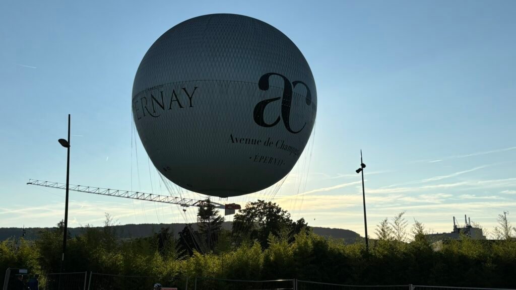 Champagne region Epernay hot air ballon.